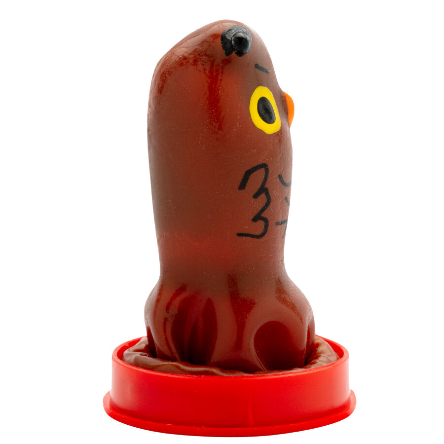 CONDOMERIE - PRESERVATIVO DECORATIVO PINTADO A MANO BÚHO - Imagen 2