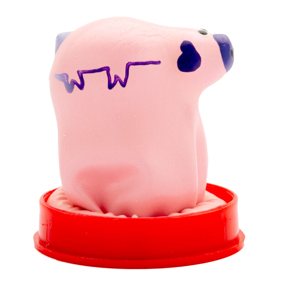 CONDOMERIE - PRESERVATIVO DECORATIVO PINTADO A MANO CERDO PEQUEÑO - Imagen 2