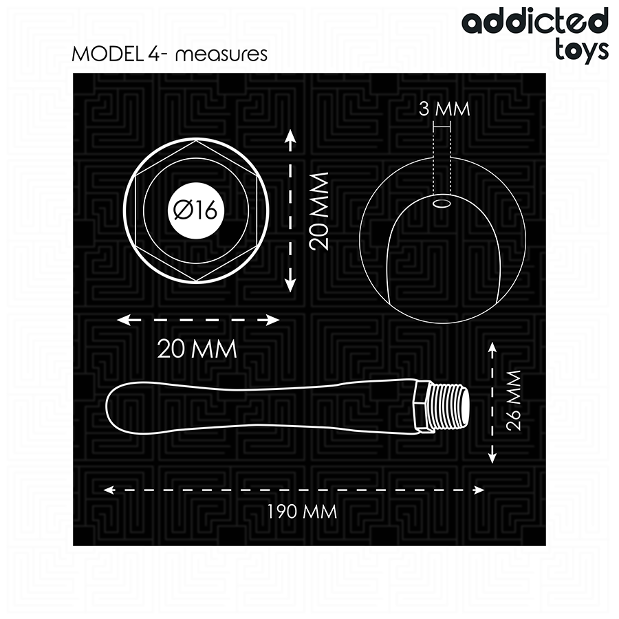 ADDICTED TOYS - LIMPIADOR ANAL CON ADAPTADOR UNIVERSAL MODELO 4 - Imagen 5