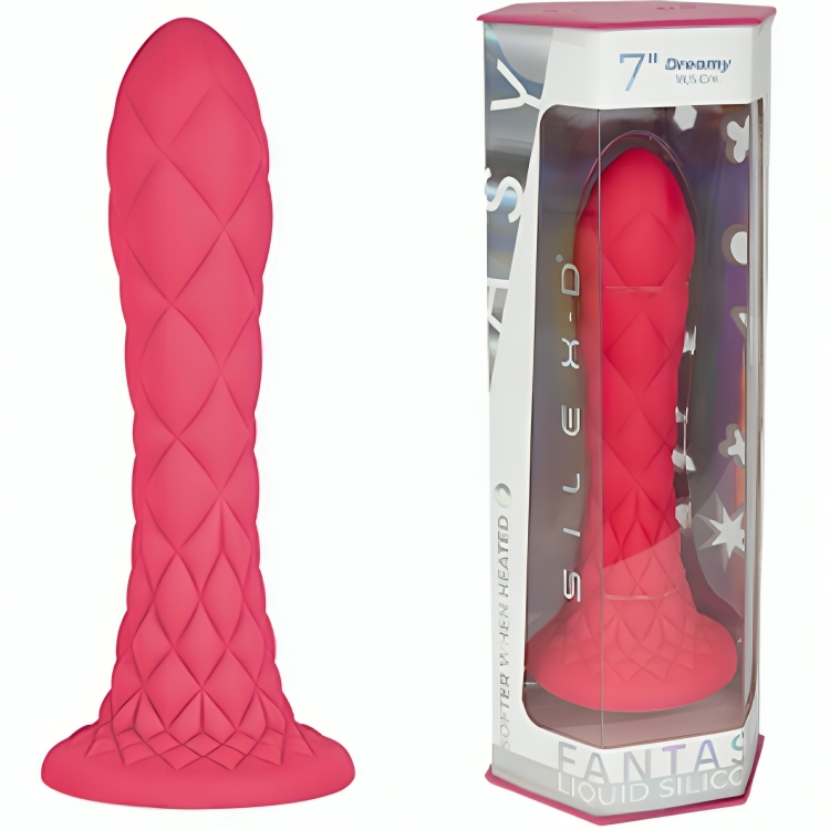SILEXD - DREAMY DILDO FANTASY SILICONA LIQUIDA TERMOREACTIVO FUCSIA 18.5 CM - Imagen 2
