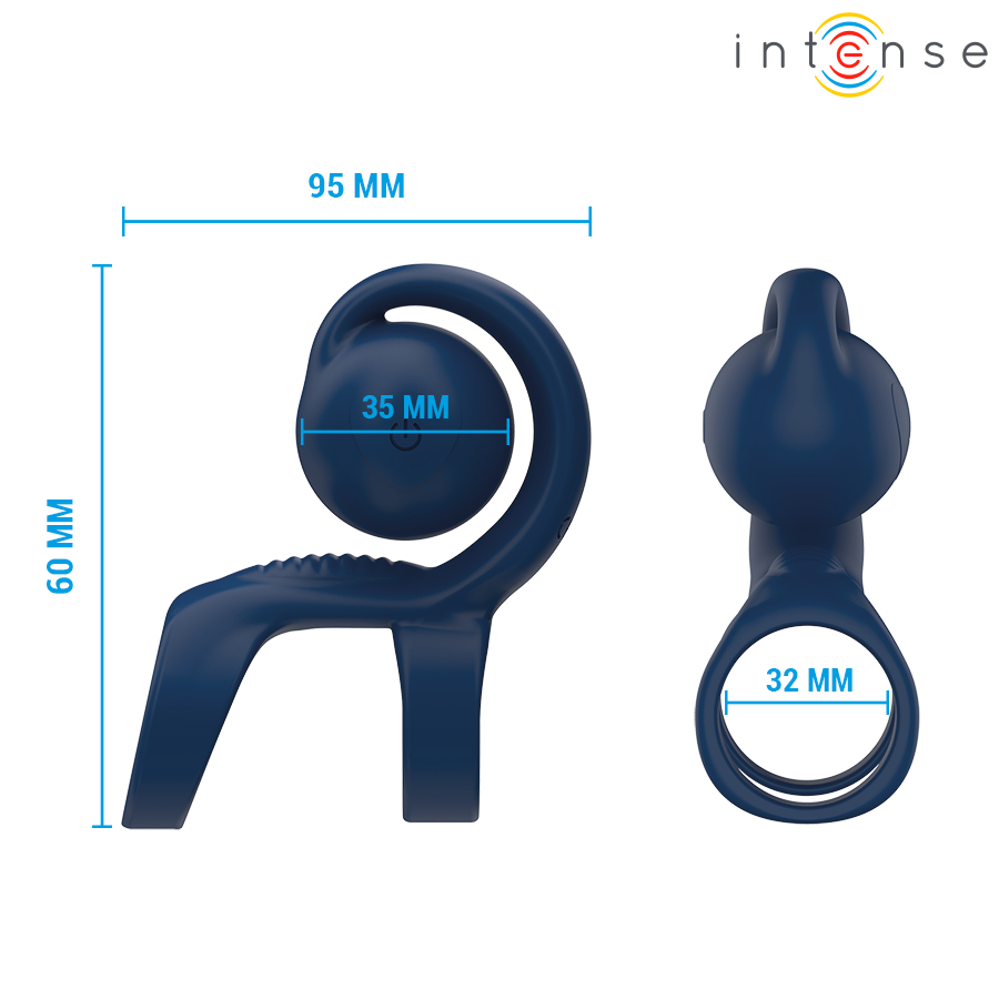 INTENSE - TYSON ANILLO POTENCIADOR CON CARACOL VIBRADOR Ø 3,2 CM - Imagen 6