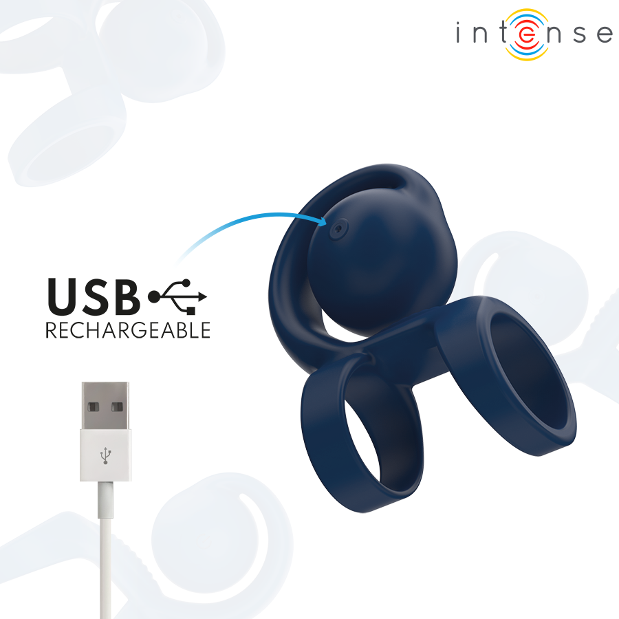 INTENSE - TYSON ANILLO POTENCIADOR CON CARACOL VIBRADOR Ø 3,2 CM - Imagen 8