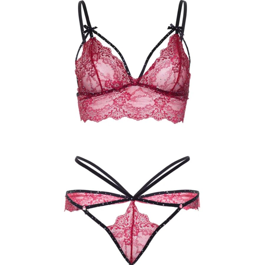 LEG AVENUE - 81623 SET SUJETADOR + TANGA BURDEOS TALLA M - Imagen 5