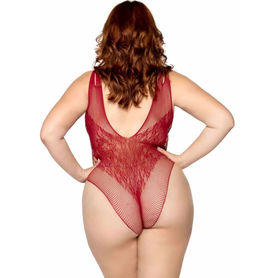 LEG AVENUE - 81641X BODY TIRANTES SIN COSTURAS BURDEOS TALLA 1X/2X - Imagen 3