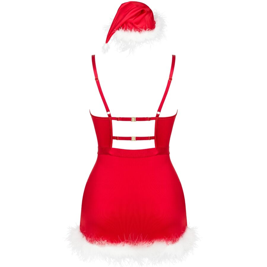 LIVCO CORSETTI FASHION - AGETHE LC 90607 CAMISA + TANGA + GORRO NAVIDEÑO L/XL - Imagen 5