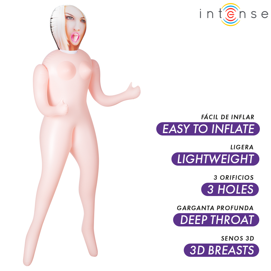 INTENSE DOLLS - IRINA MUÑECA HINCHABLE CON TRES ORIFICIOS - Imagen 2