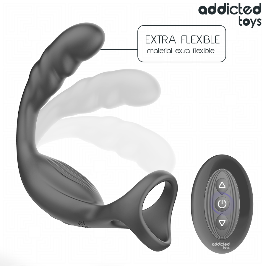 ADDICTED TOYS - ANILLO DOBLE VIBRADOR PROSTÁTICO CONTROL REMOTO - Imagen 3