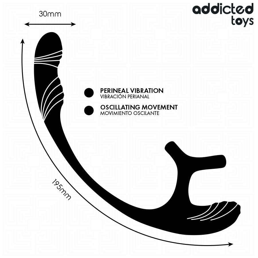 ADDICTED TOYS - PLUG ANAL VIBRACIÓN Y WAVING 360º Y ESTIMULADOR TESTÍCULOS - Imagen 6