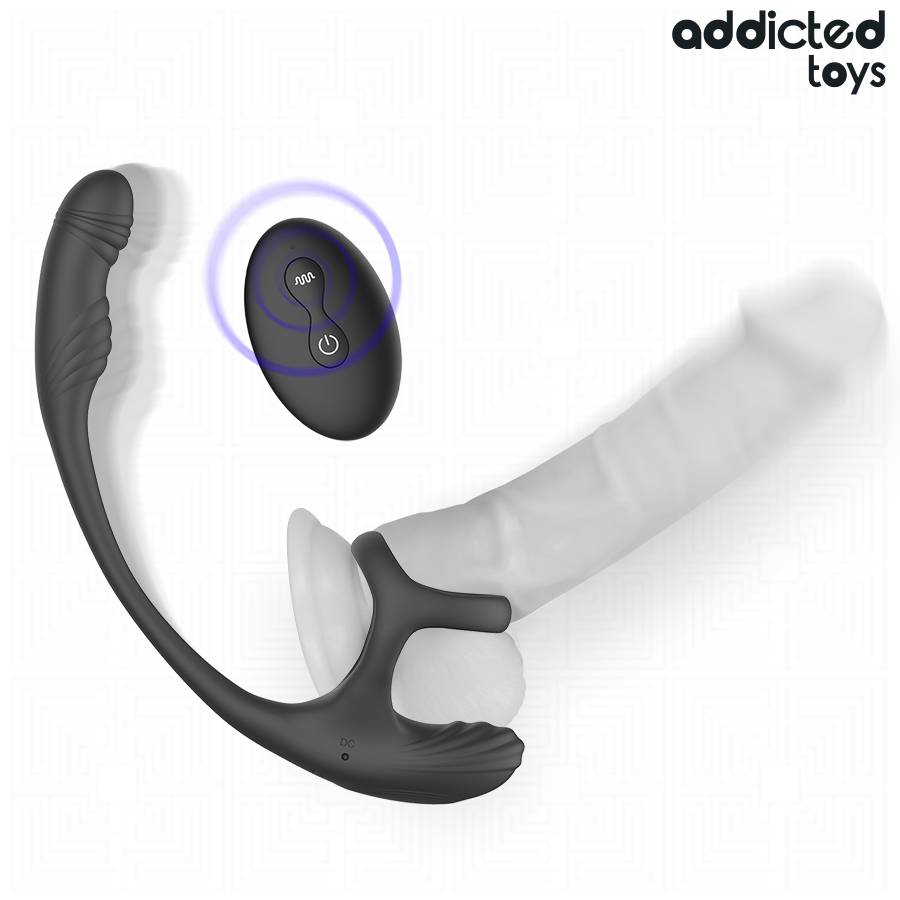 ADDICTED TOYS - PLUG ANAL VIBRACIÓN Y WAVING 360º Y ESTIMULADOR TESTÍCULOS - Imagen 4