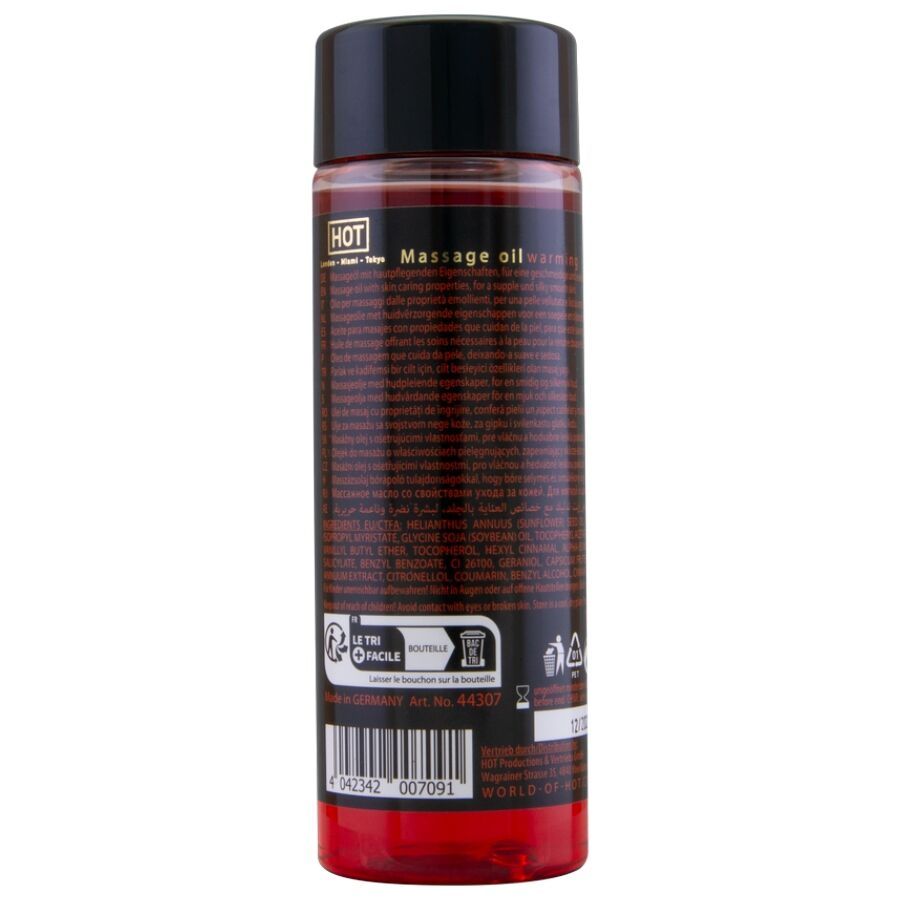 HOT - ACEITE DE MASAJE EFECTO CALOR 100 ML - Imagen 2