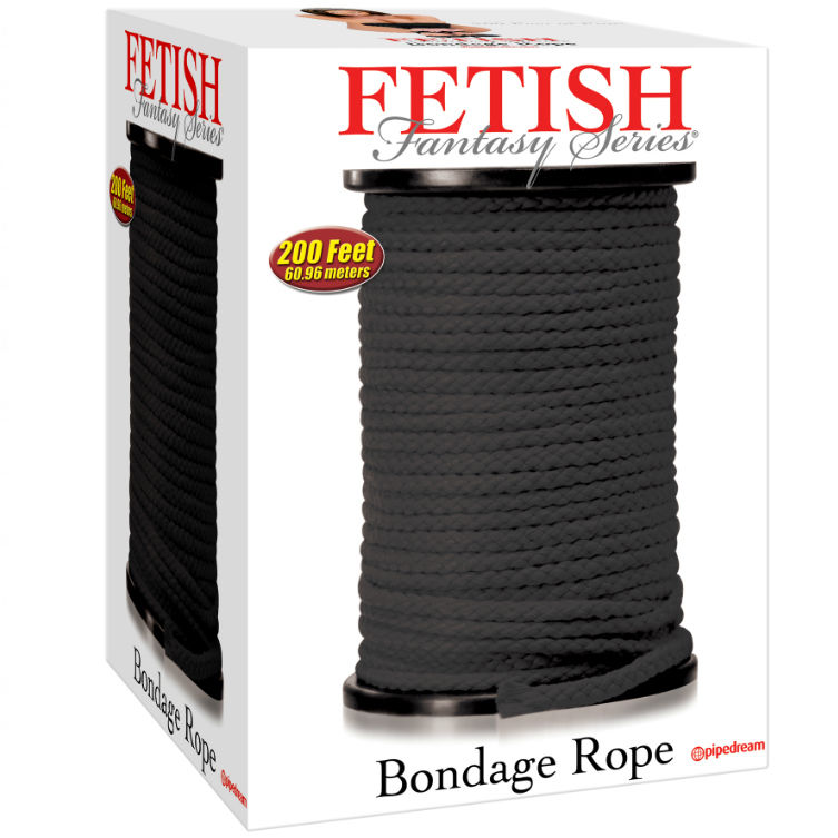 FETISH FANTASY SERIES - SERIES BONDAGE CUERDA SEDA NEGRO 60.96 METROS - Imagen 2