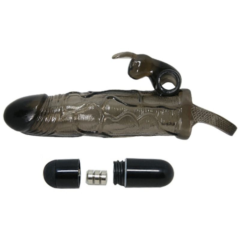 BAILE - BRAVE MAN FUNDA REALÍSTICA PENE CON RABBIT 16.5 CM NEGRO - Imagen 7