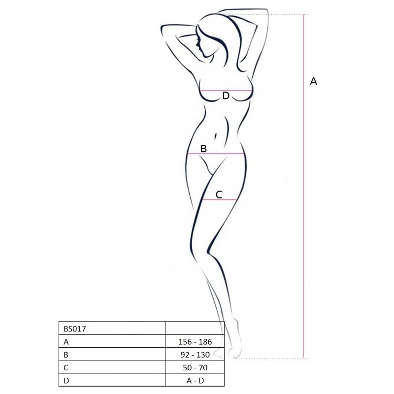 PASSION - WOMAN BS017 BODYSTOCKING NEGRO TALLA ÚNICA - Imagen 2