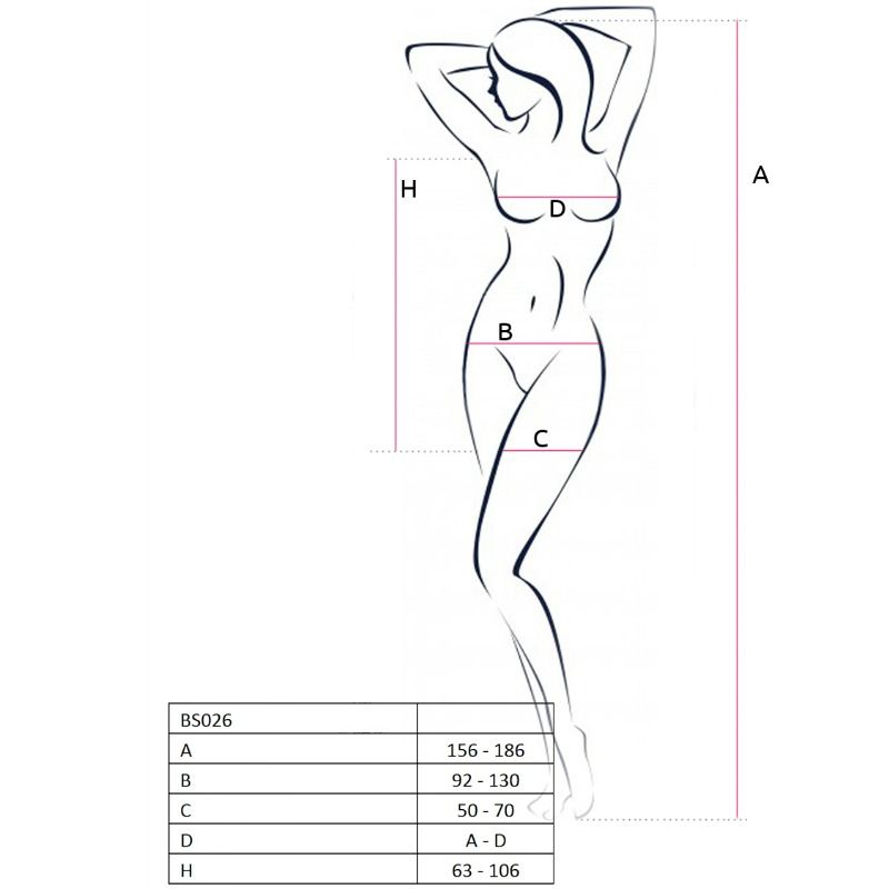PASSION - WOMAN BS026 BODYSTOCKING ESTILO VESTIDO BLANCO TALLA ÚNICA - Imagen 2