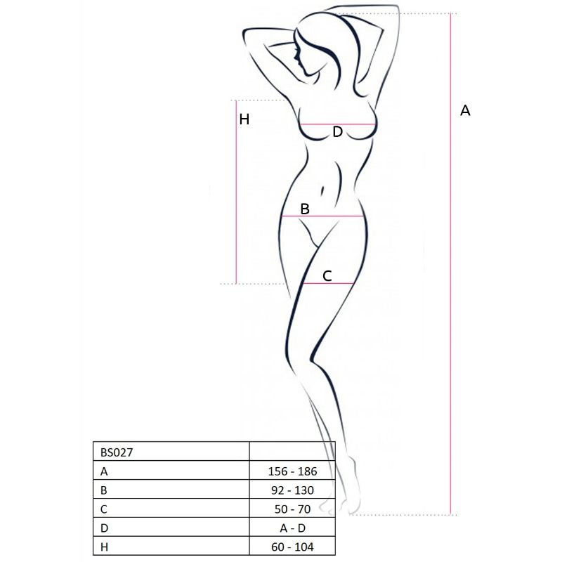 PASSION - WOMAN BS027 BODYSTOCKING ESTILO VESTIDO ROJO TALLA ÚNICA - Imagen 2