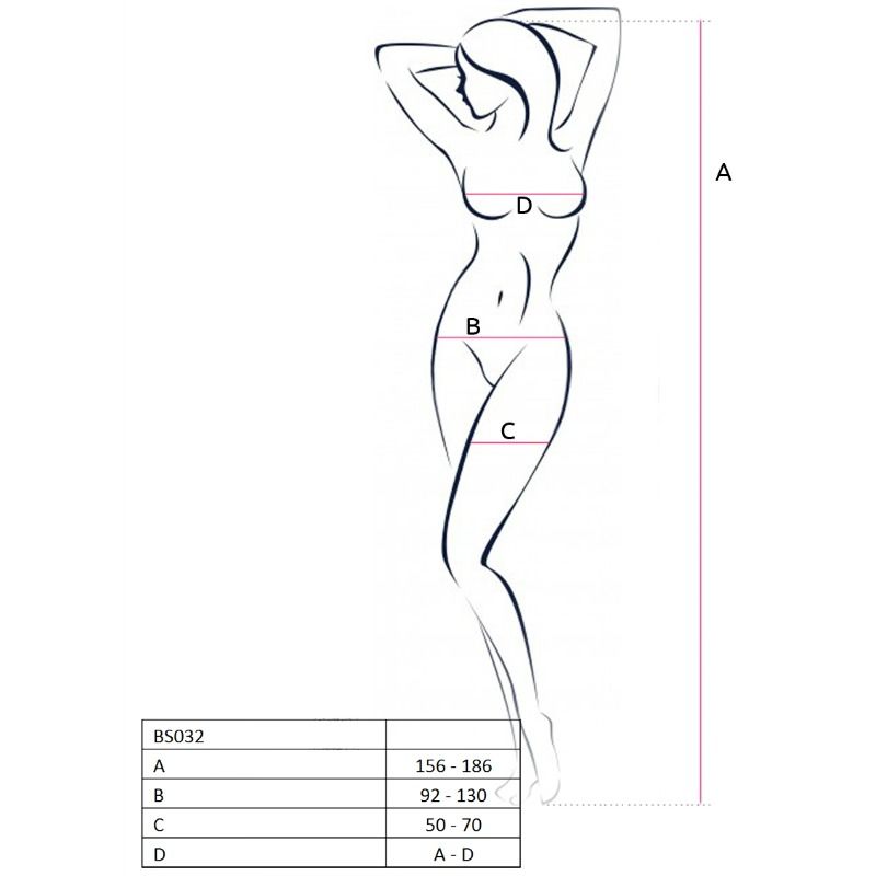 PASSION - WOMAN BS032 BODYSTOCKING NEGRO TALLA ÚNICA - Imagen 3
