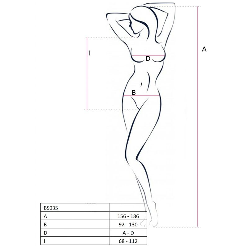 PASSION - WOMAN BS035 BODYSTOCKING NEGRO TALLA ÚNICA - Imagen 3