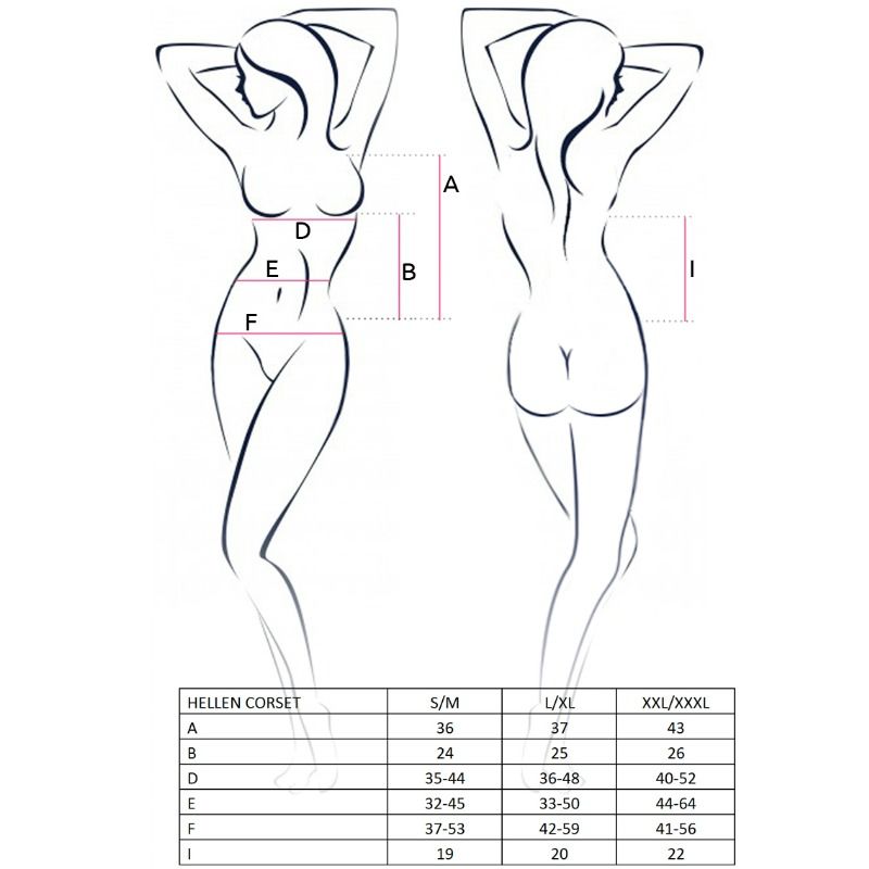PASSION - WOMAN HELLEN CORSET NEGRO TALLA L/XL - Imagen 2