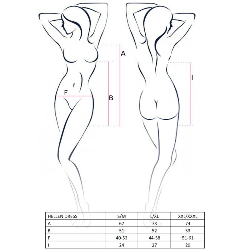 PASSION - WOMAN HELLEN VESTIDO Y TANGA TALLA L/XL - Imagen 2