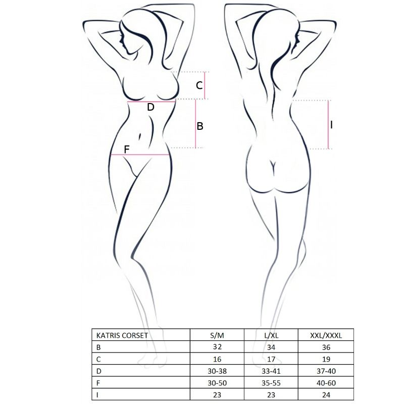 PASSION - WOMAN KATRISS CORSET NEGRO TALLA L/XL - Imagen 3