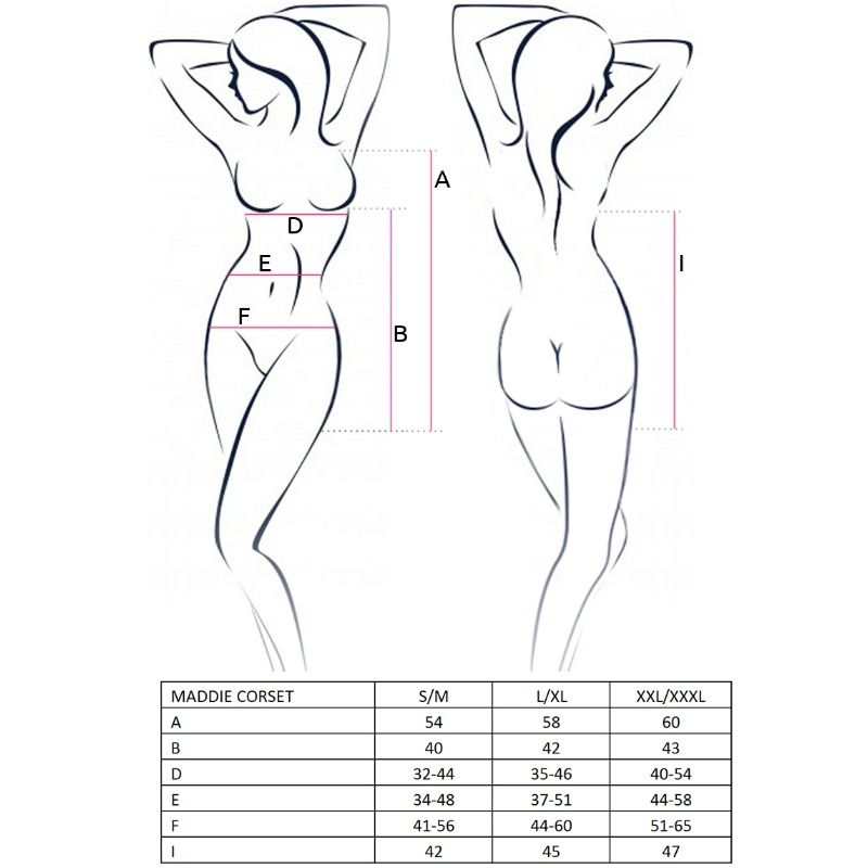 PASSION - WOMAN MADDIE CORSET NEGRO TALLA S/M - Imagen 2