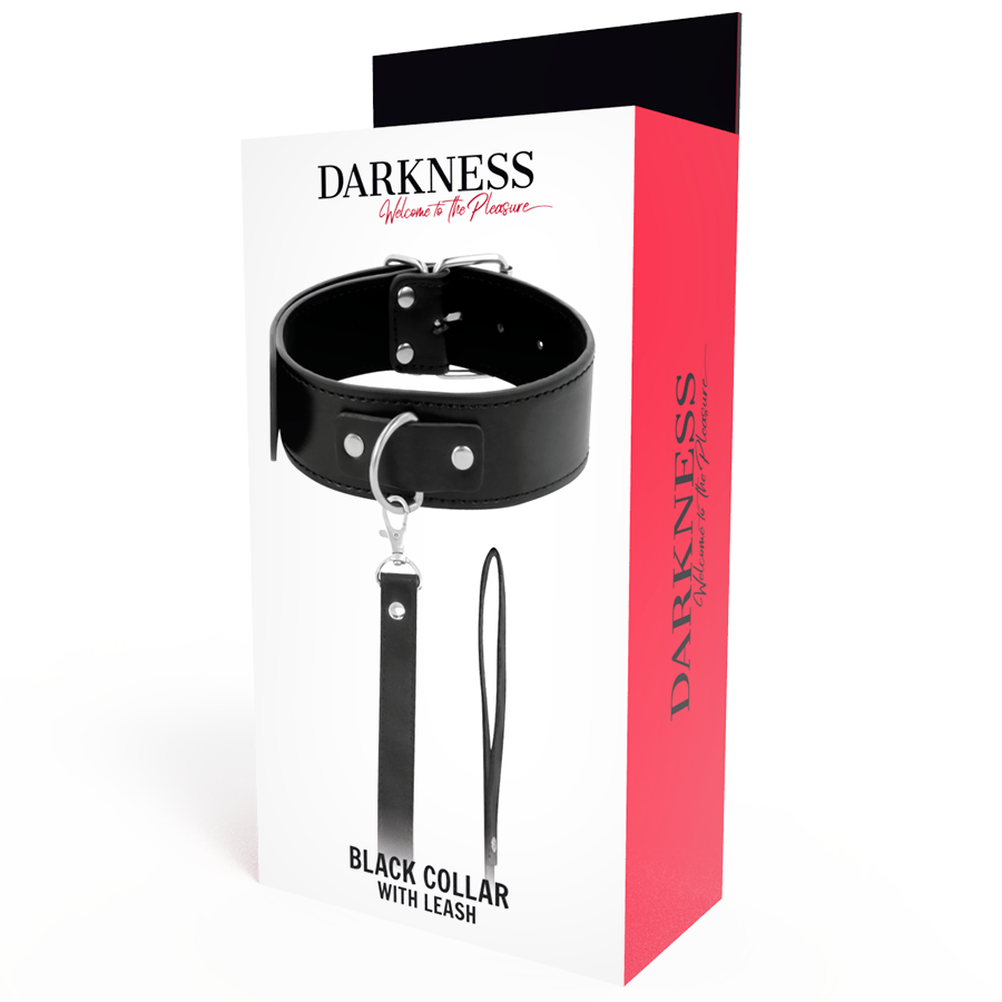 DARKNESS - COLLAR DE POSTURA CON CADENA LEATHER - Imagen 5