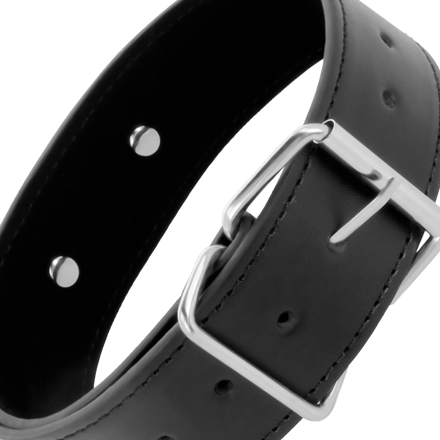 DARKNESS - COLLAR DE POSTURA CON CADENA LEATHER - Imagen 3
