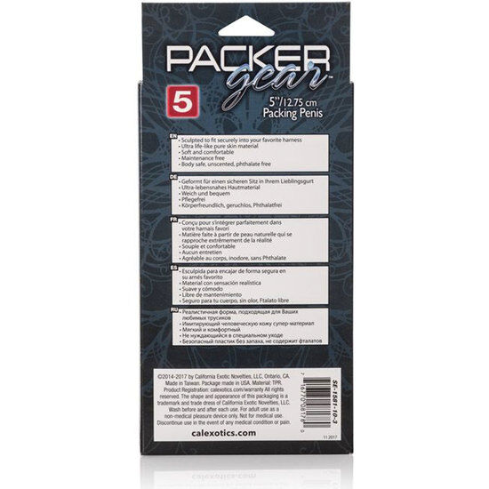 CALEXOTICS - PACKING PENIS PENE REALÍSTICO 14.5 CM MARRÓN - Imagen 5
