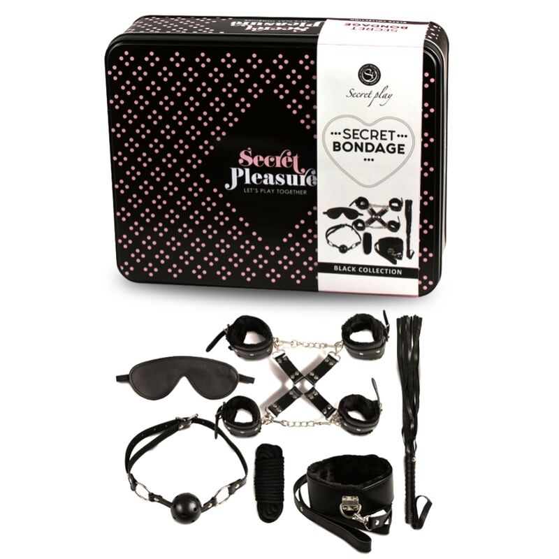 SECRETPLAY - BDSM SET 8 PCS NEGRO - Imagen 2