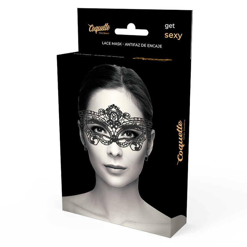 COQUETTE CHIC DESIRE - ANTIFAZ ENCAJE NEGRO FINO - Imagen 5