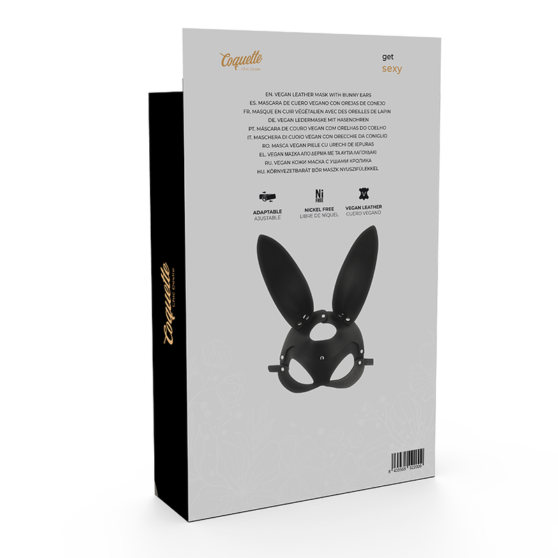 COQUETTE CHIC DESIRE - MASCARA CUERO VEGANO CON OREJAS DE CONEJO - Imagen 6