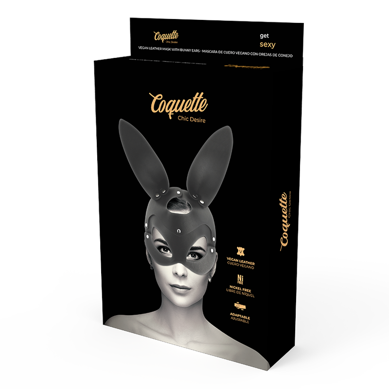 COQUETTE CHIC DESIRE - MASCARA CUERO VEGANO CON OREJAS DE CONEJO - Imagen 5