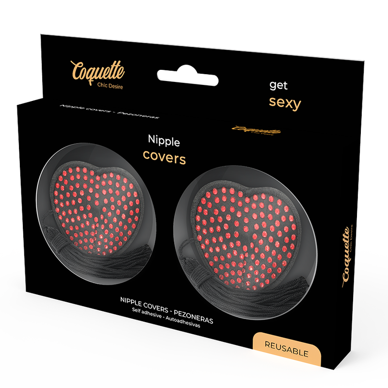 COQUETTE CHIC DESIRE - CUBRE PEZONES ROJO / NEGRO - Imagen 4