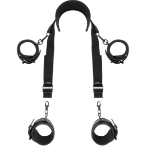FETISH SUBMISSIVE - POSICIÓN MASTER CON 4 ESPOSAS CON FORRO DE NEOPRENO