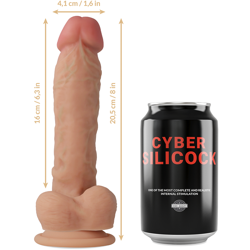 CYBER SILICOCK - ARNÉS SILICONA LÍQUIDA MAGNUS 20.5 CM -O- 4.1 CM - Imagen 5