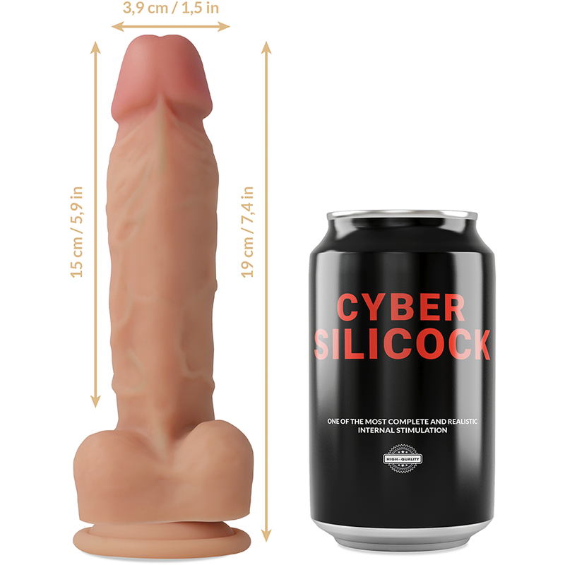CYBER SILICOCK - ARNÉS SILICONA LIQUIDA OLIVER 19 CM -O- 3.9 CM - Imagen 6