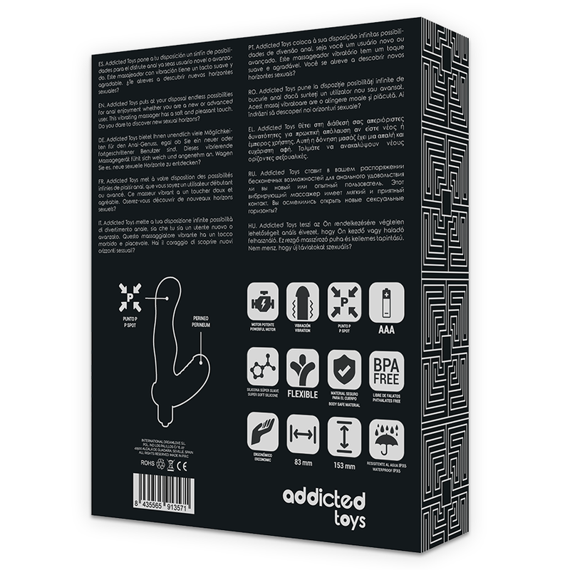 ADDICTED TOYS - ESTIMULADOR ANAL PROSTATA SILICONA P-SPOT VIBE - Imagen 7